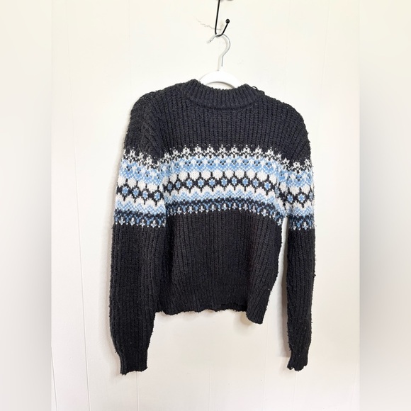 Moon River fair aisle chunky knit soft cardigan sweater size M Anthropologie - Picture 4 of 8